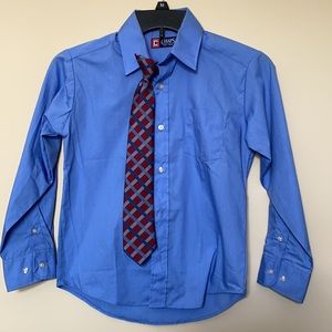 🔹Chaps dress shirt and tie EUC boys SZ 8